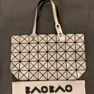 Issey Miyake BaoBao Metallic Silver Medium Tote